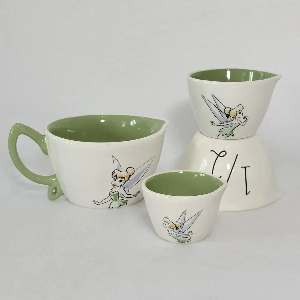 Rae Dunn Tinkerbell Measuring Cups Set Of 4 Disney's Peter Pan Collection